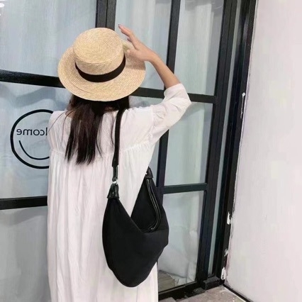 Crossbody torba od Oxford tkanine i platna, velika kapaciteta, žena, dumpling stil