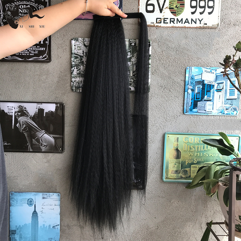 Perika s Velcro repom – Pramenovi kose, Vlakno visoke temperature, Mehanizam, Nije za bojanje toplim metodama