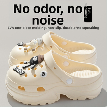 Női Crocs-stílusú szandál 7 cm vastag talppal, EVA anyagból, csúszásmentes, szagtalan, nyári strandpapucs 2025