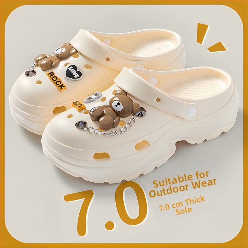 Női Crocs-stílusú szandál 7 cm vastag talppal, EVA anyagból, csúszásmentes, szagtalan, nyári strandpapucs 2025