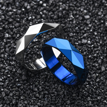 Geometrijski prsten titan čelika – unisex, crtani stil, elektroplating