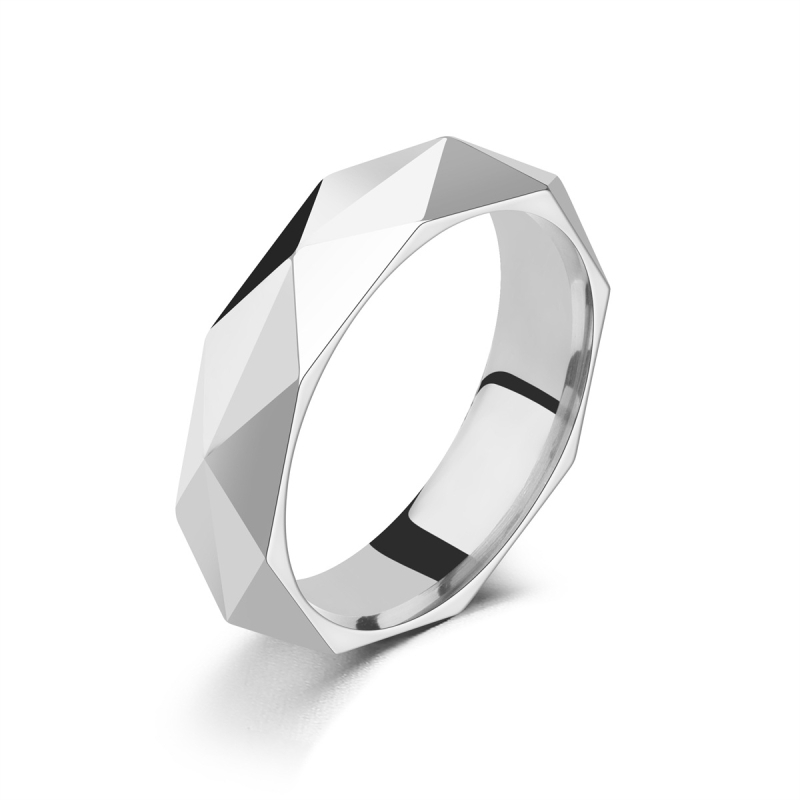 Geometrijski prsten titan čelika – unisex, crtani stil, elektroplating