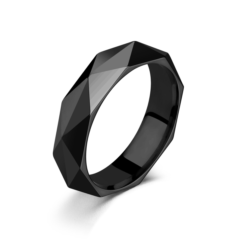 Geometrijski prsten titan čelika – unisex, crtani stil, elektroplating