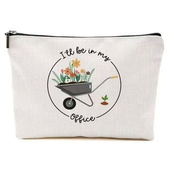 Козметична и съхранителна чанта — минималистичен стил, ленено платно, PU подплата, разширяем капацитет, унисекс