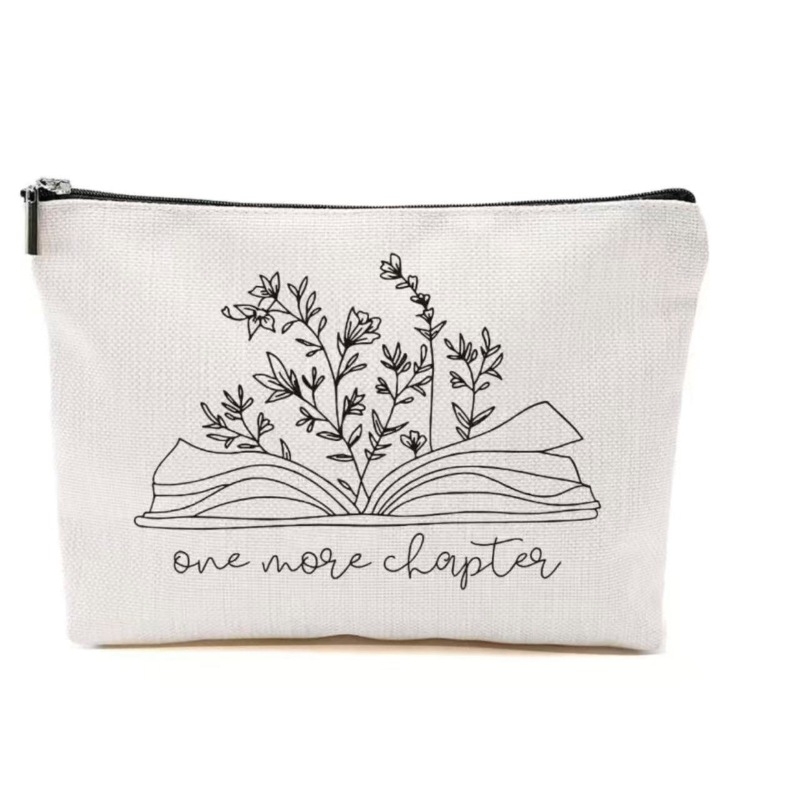 Козметична и съхранителна чанта — минималистичен стил, ленено платно, PU подплата, разширяем капацитет, унисекс