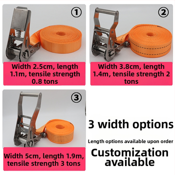 Trump 304 rozsdamentes acélból készült feszítő horog nélkül rakományhevederhez, körkörös rögzítésre alkalmas