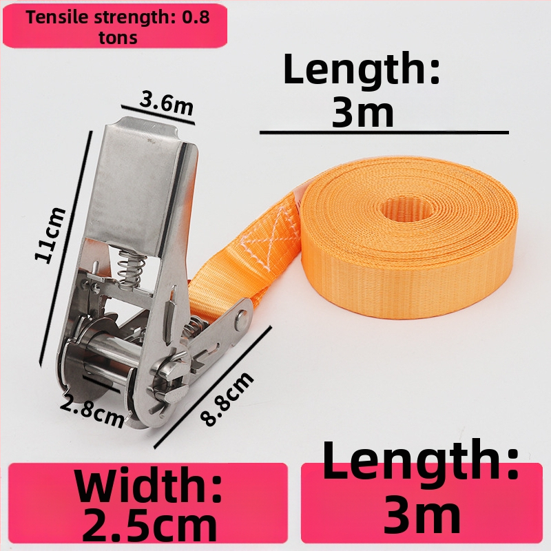 Trump 304 rozsdamentes acélból készült feszítő horog nélkül rakományhevederhez, körkörös rögzítésre alkalmas