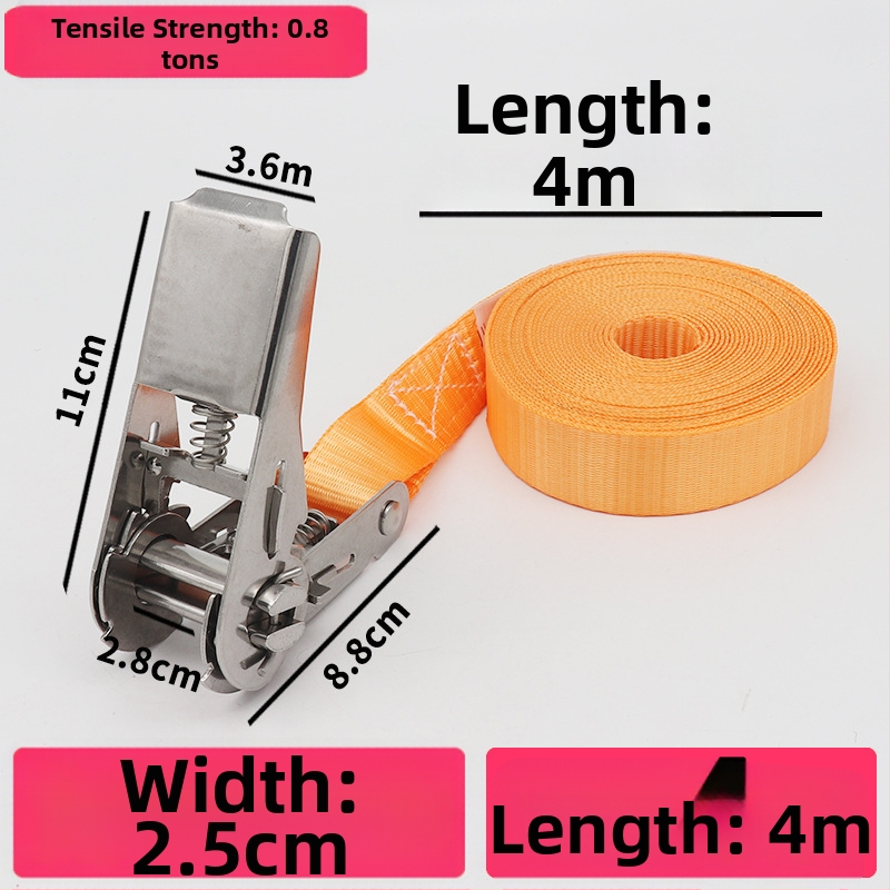Trump 304 rozsdamentes acélból készült feszítő horog nélkül rakományhevederhez, körkörös rögzítésre alkalmas