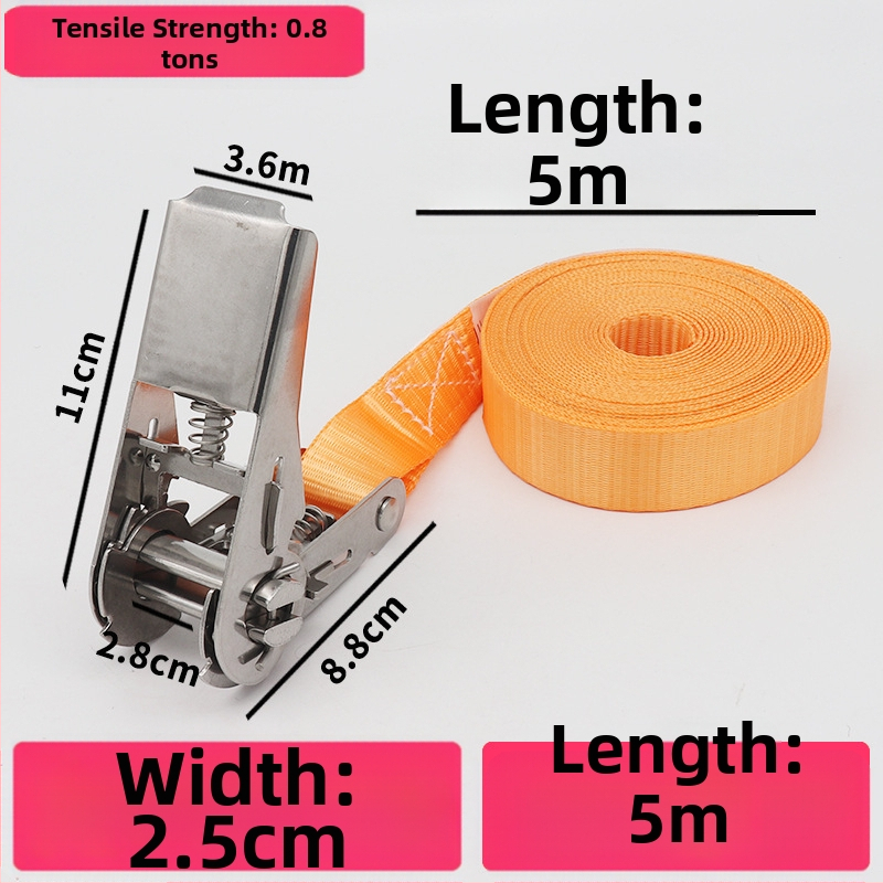 Trump 304 rozsdamentes acélból készült feszítő horog nélkül rakományhevederhez, körkörös rögzítésre alkalmas