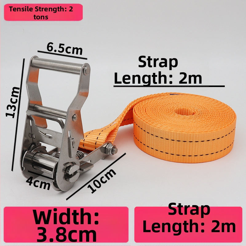Trump 304 rozsdamentes acélból készült feszítő horog nélkül rakományhevederhez, körkörös rögzítésre alkalmas