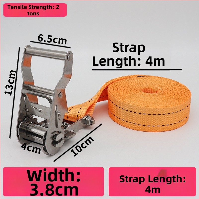 Trump 304 rozsdamentes acélból készült feszítő horog nélkül rakományhevederhez, körkörös rögzítésre alkalmas