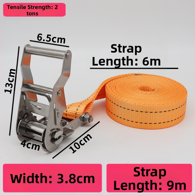 Trump 304 rozsdamentes acélból készült feszítő horog nélkül rakományhevederhez, körkörös rögzítésre alkalmas