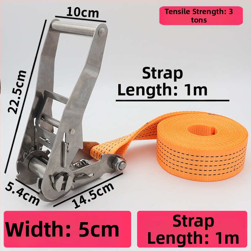 Trump 304 rozsdamentes acélból készült feszítő horog nélkül rakományhevederhez, körkörös rögzítésre alkalmas