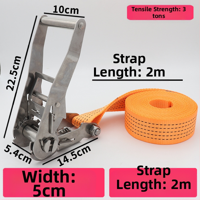 Trump 304 rozsdamentes acélból készült feszítő horog nélkül rakományhevederhez, körkörös rögzítésre alkalmas