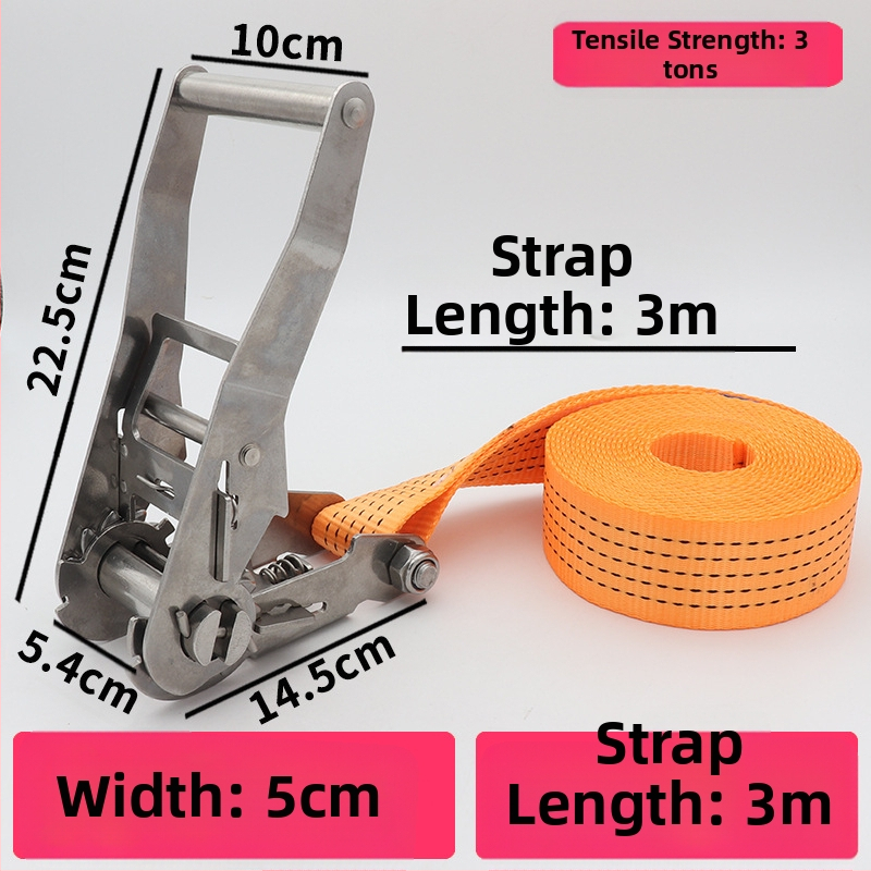 Trump 304 rozsdamentes acélból készült feszítő horog nélkül rakományhevederhez, körkörös rögzítésre alkalmas