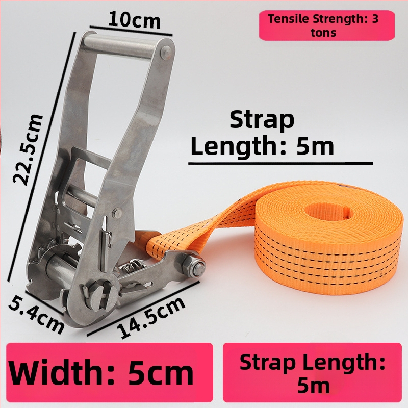 Trump 304 rozsdamentes acélból készült feszítő horog nélkül rakományhevederhez, körkörös rögzítésre alkalmas