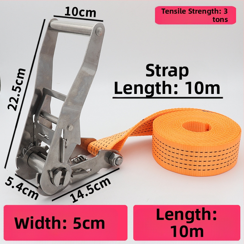 Trump 304 rozsdamentes acélból készült feszítő horog nélkül rakományhevederhez, körkörös rögzítésre alkalmas