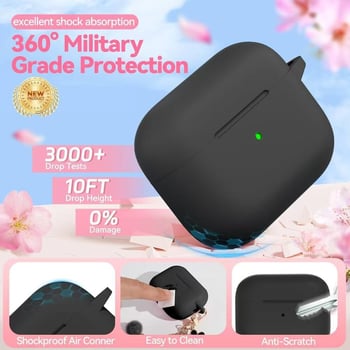 Hirano Carcasă AirPods Pro din silicon, portabilă și universală, imprimare, compatibilă cu Apple