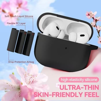 Hirano Carcasă AirPods Pro din silicon, portabilă și universală, imprimare, compatibilă cu Apple