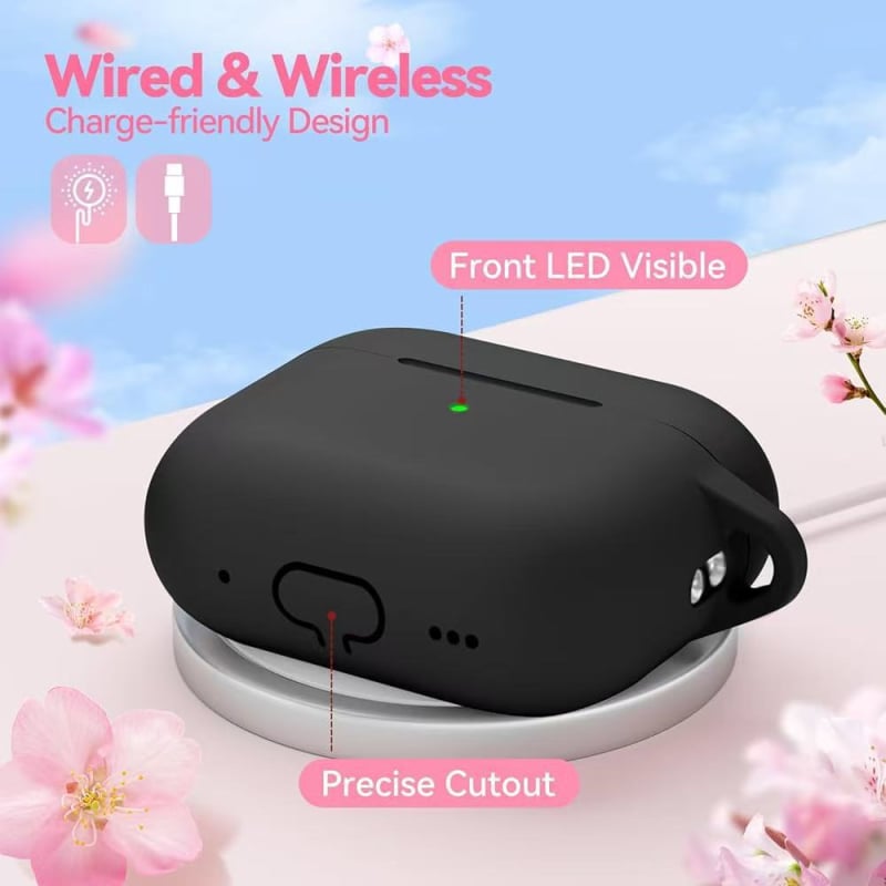 Hirano Carcasă AirPods Pro din silicon, portabilă și universală, imprimare, compatibilă cu Apple