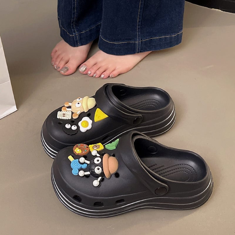 Női EVA Crocs, 8–9 cm vastag talpú, emelt orr-rész, légáteresztő, csúszásmentes