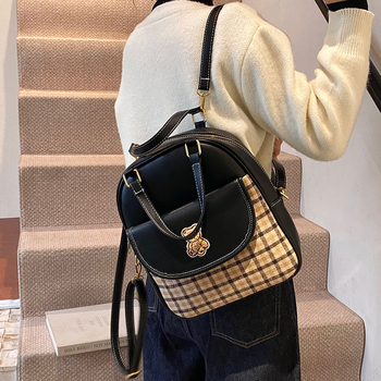 3-u-1 torba s motivom medvjeda, PU materijal, ulični stil, uspravni kvadratni oblik, zatvarač, poliester podstava