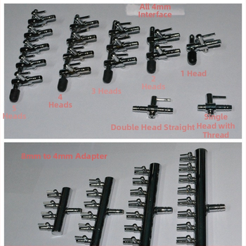 Rozsdamentes acél akváriumi oxigéncső osztó, szelep és levegőpumpa szabályozó