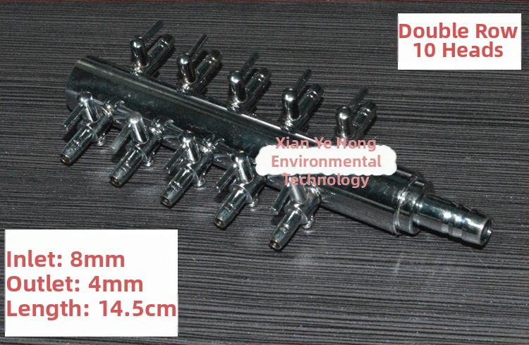Rozsdamentes acél akváriumi oxigéncső osztó, szelep és levegőpumpa szabályozó