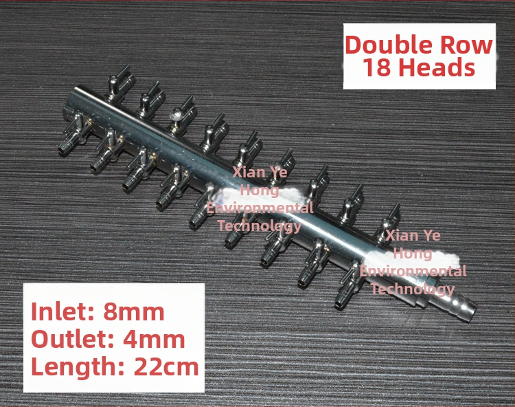 Rozsdamentes acél akváriumi oxigéncső osztó, szelep és levegőpumpa szabályozó