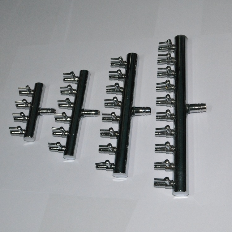 Rozsdamentes acél akváriumi oxigéncső osztó, szelep és levegőpumpa szabályozó