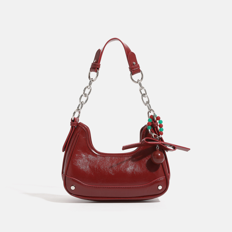 ANNMUU Crescent PU crossbody torba, zatvarač, jednoručna naramenica, unutarnji džepovi za telefon i identifikaciju, džep sa zatvaračem