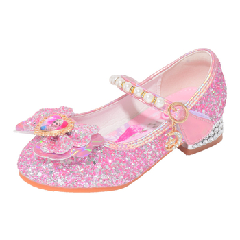 Funny Girl Dječje cipele Princeza Elsa, kristalne cipele s motivom leda i snijega, za proljeće i jesen, niski vrh, Velcro kopča, gornji microfiber, PU potplat i uložak, stil princeze