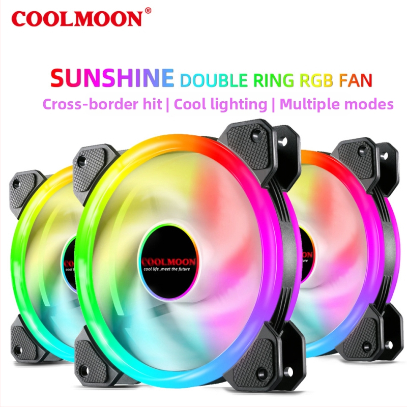 Ανεμιστήρας πλαισίου PC με ARGB φωτισμό, υδραυλικό ρουλεμάν, ήσυχη λειτουργία, διαχείριση καλωδίων, 1300 RPM