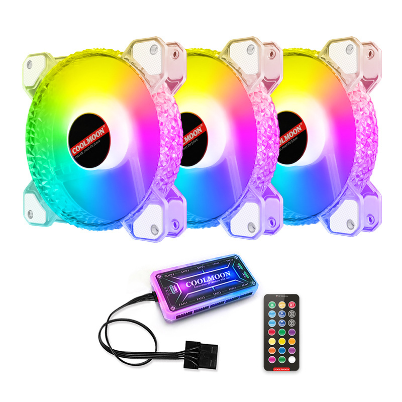 Ανεμιστήρας πλαισίου PC με ARGB φωτισμό, υδραυλικό ρουλεμάν, ήσυχη λειτουργία, διαχείριση καλωδίων, 1300 RPM