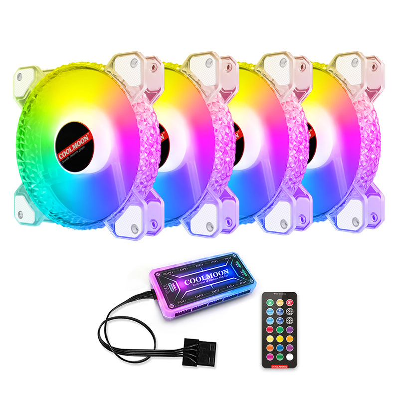 Ανεμιστήρας πλαισίου PC με ARGB φωτισμό, υδραυλικό ρουλεμάν, ήσυχη λειτουργία, διαχείριση καλωδίων, 1300 RPM