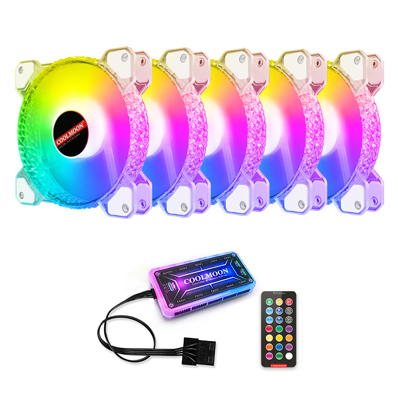 Ανεμιστήρας πλαισίου PC με ARGB φωτισμό, υδραυλικό ρουλεμάν, ήσυχη λειτουργία, διαχείριση καλωδίων, 1300 RPM