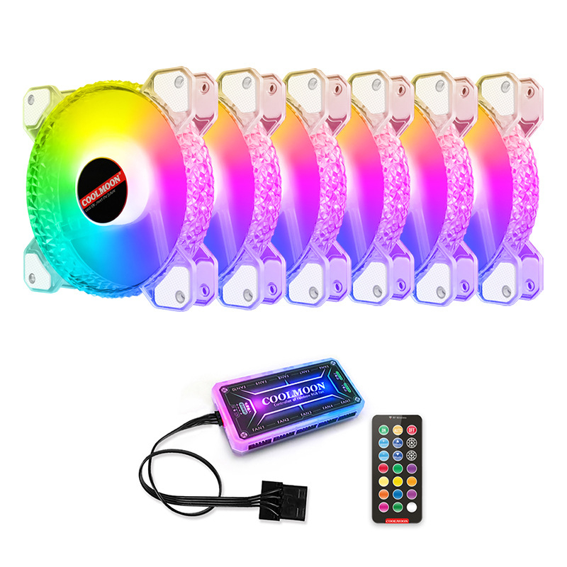 Ανεμιστήρας πλαισίου PC με ARGB φωτισμό, υδραυλικό ρουλεμάν, ήσυχη λειτουργία, διαχείριση καλωδίων, 1300 RPM