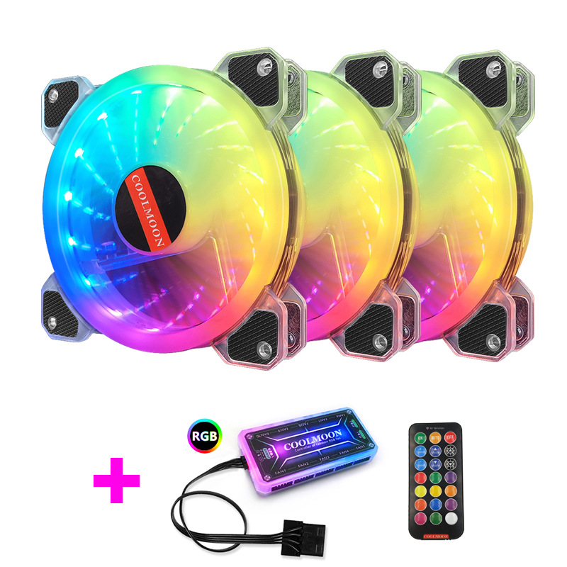 Ανεμιστήρας πλαισίου PC με ARGB φωτισμό, υδραυλικό ρουλεμάν, ήσυχη λειτουργία, διαχείριση καλωδίων, 1300 RPM