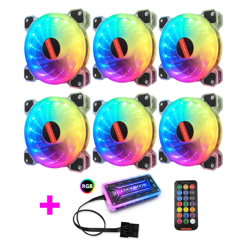 Ανεμιστήρας πλαισίου PC με ARGB φωτισμό, υδραυλικό ρουλεμάν, ήσυχη λειτουργία, διαχείριση καλωδίων, 1300 RPM