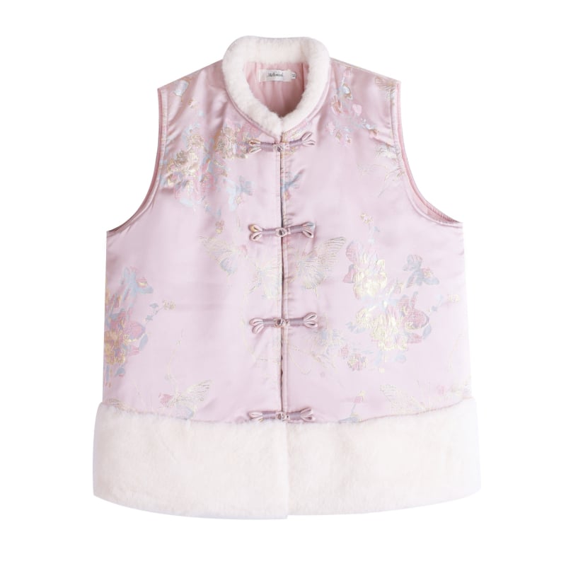 K3216 Vesta Jacquard cu guler înalt – iarna 2025, lungime medie 65-80 cm, țesătură jacquard cu adaos de spandex