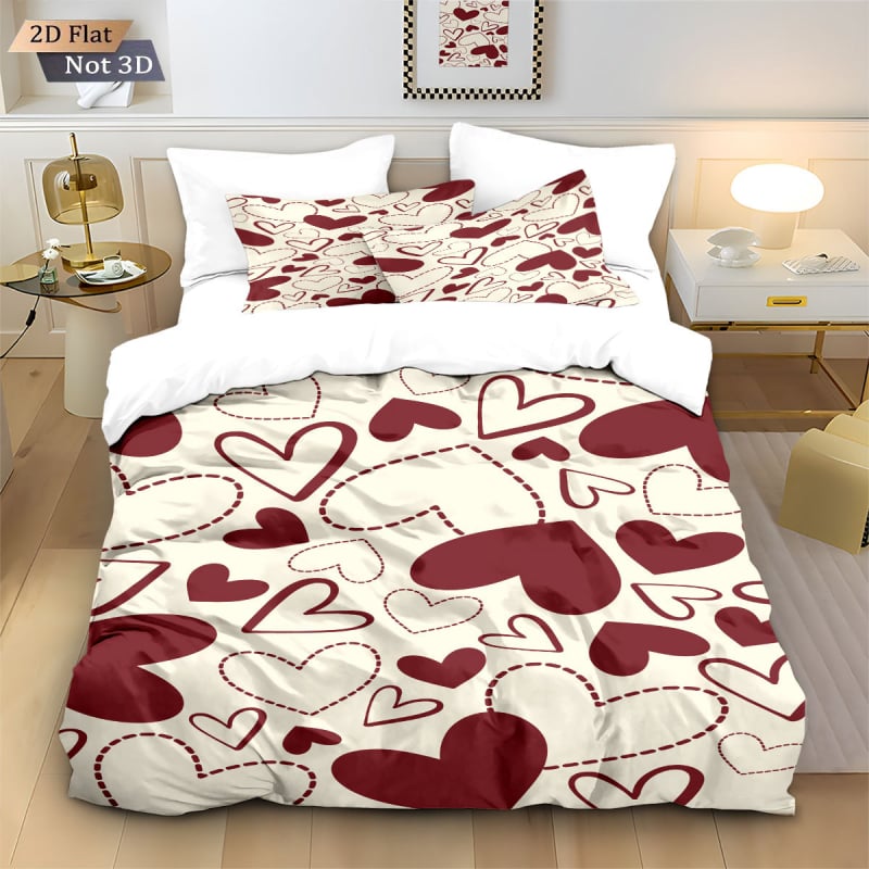 Trodijelni set navlaka za pokrivač, digitalni tisak, 100% poliestera, 90gsm, moderni minimalistčki stil