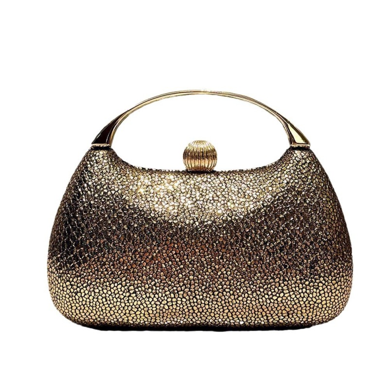 Elegantna večernja clutch torbica, vodoravni kvadratni oblik, zaključavanje bravu, poliester tijelo i podstava, vanjski otvoreni džep