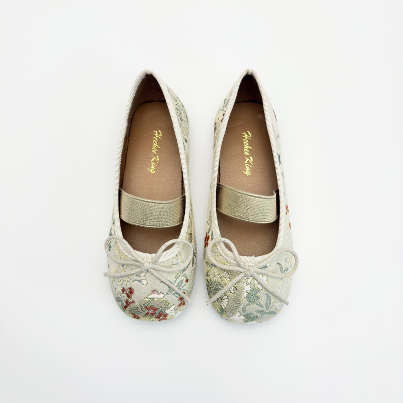 Cipele od platna s nacionalnim vezom za djevojčice, niski vrh, gornji dio od super vlakna, gumeni potplat, prozračne i protuklizne, za djecu 4–16 godina