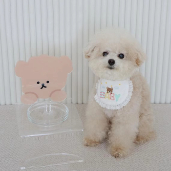 Ashin ακρυλική βάση σίτισης κατοικίδιων για σκύλους και γάτες — διαφανής αποσπώμενη βάση για μπολ, σετ 75 τεμαχίων