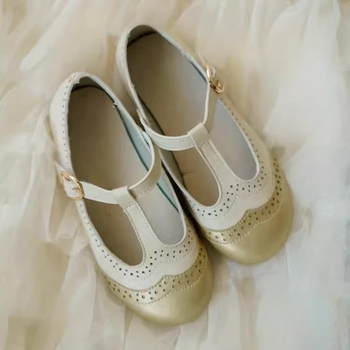 Princezinske dječje cipele s protukliznom mekom potplatom, Velcro zatvarač, gornji dio od mikrovlakana, dizajn s izrezima, niski kroj