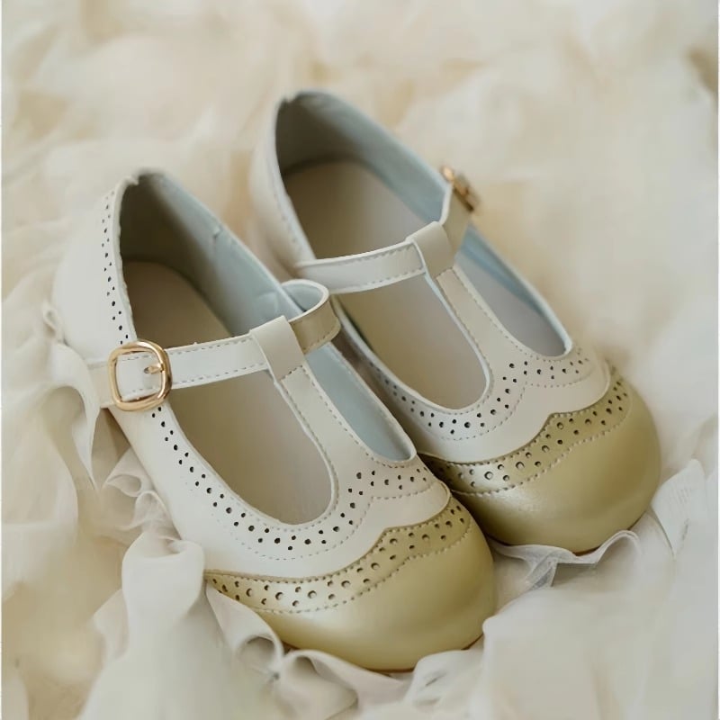 Princezinske dječje cipele s protukliznom mekom potplatom, Velcro zatvarač, gornji dio od mikrovlakana, dizajn s izrezima, niski kroj