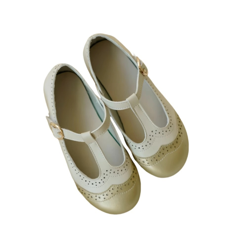 Princezinske dječje cipele s protukliznom mekom potplatom, Velcro zatvarač, gornji dio od mikrovlakana, dizajn s izrezima, niski kroj