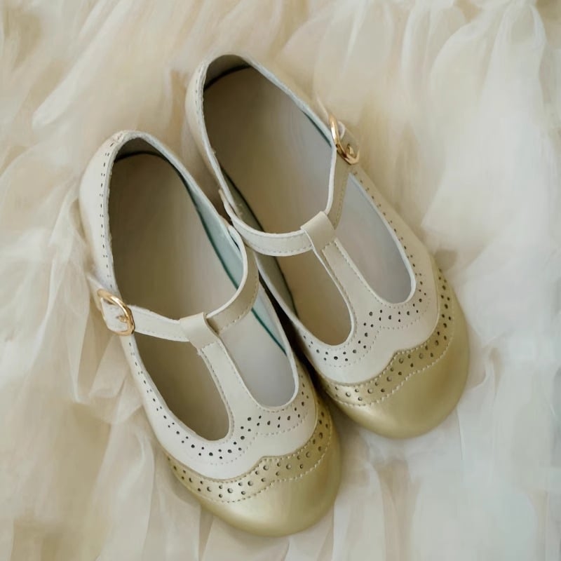 Princezinske dječje cipele s protukliznom mekom potplatom, Velcro zatvarač, gornji dio od mikrovlakana, dizajn s izrezima, niski kroj