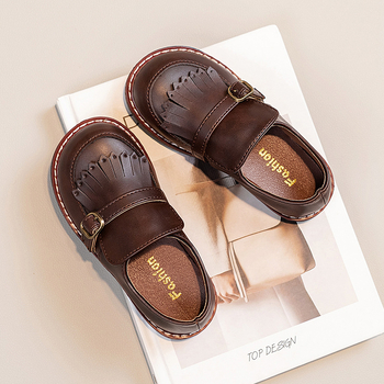 Dječje kožne loaferice s mekanom potplatom, retro britanskog stila, slip-on, za djecu 4–16 godina, jesen 2025