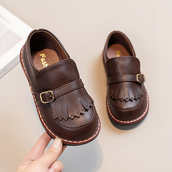 Dječje kožne loaferice s mekanom potplatom, retro britanskog stila, slip-on, za djecu 4–16 godina, jesen 2025